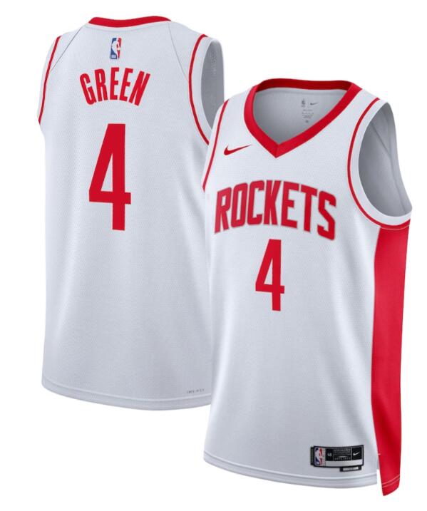 Houston Rockets #4 Jalen Green Nike Association Edition Swingman White Jersey