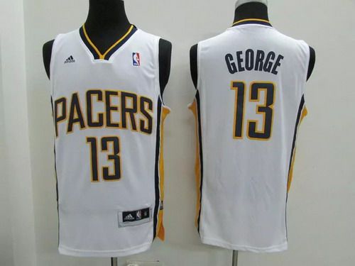 Indiana Pacers #13 Paul George Revolution 30 Swingman White Jersey