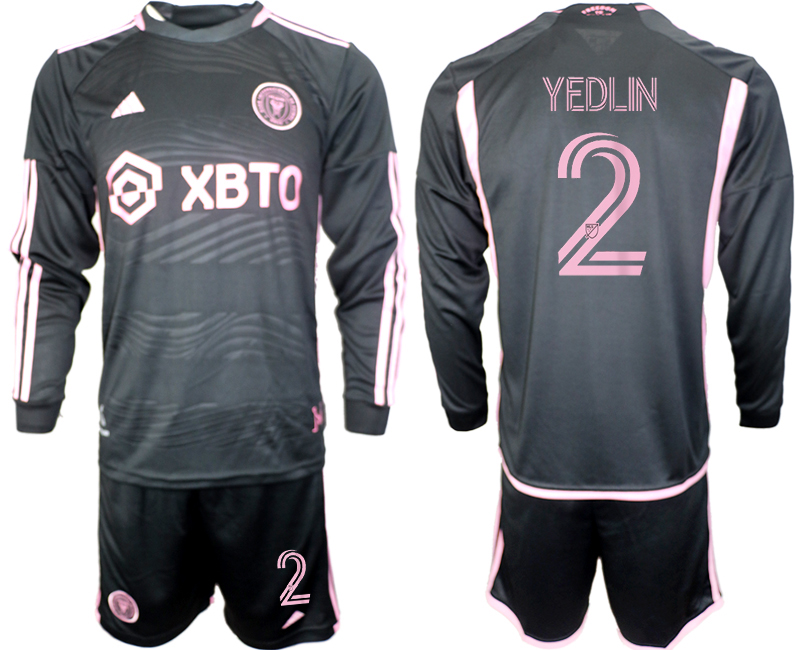 Inter Miami CF long sleeve away 2# YEDLIN 2023-24 suit soccer jerseys