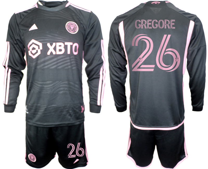 Inter Miami CF long sleeve away 26# GREGORE 2023-24 suit soccer jerseys