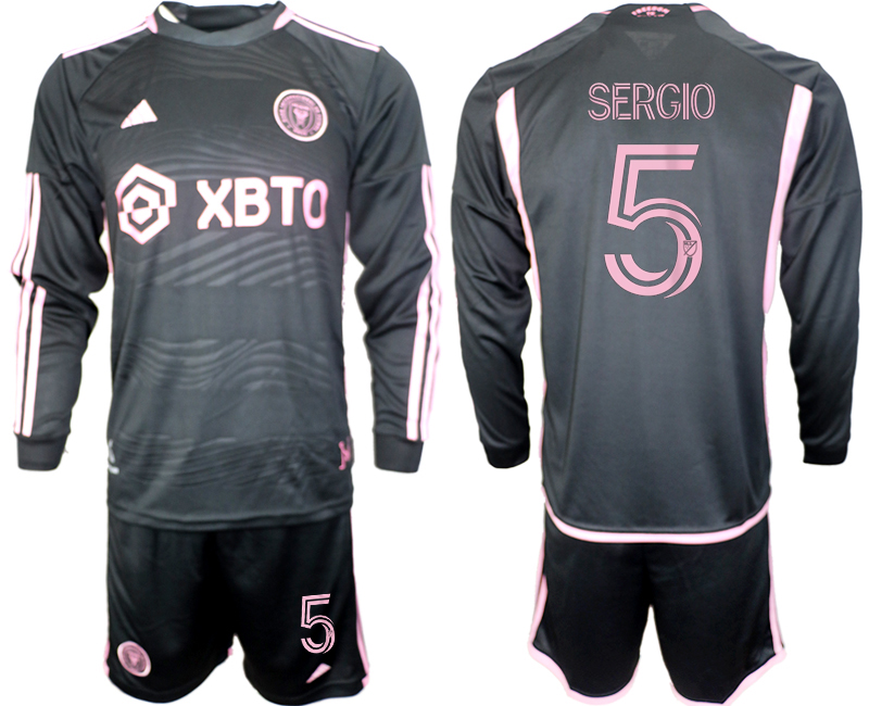 Inter Miami CF long sleeve away 5# SERGIO 2023-24 suit soccer jerseys