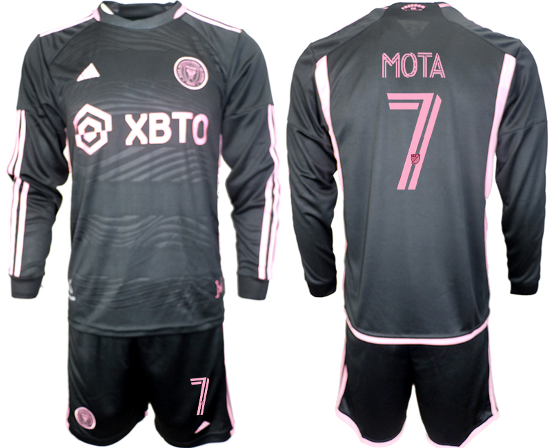 Inter Miami CF long sleeve away 7# MOTA 2023-24 suit soccer jerseys