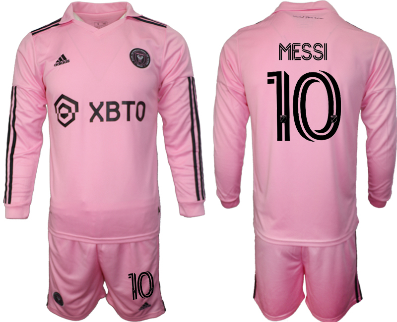 Inter Miami CF long sleeve home 10# MESSI 2023-24 suit soccer jerseys