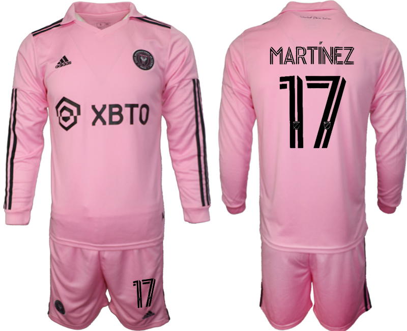 Inter Miami CF long sleeve home 17# MARTINEZ 2023-24 suit soccer jerseys