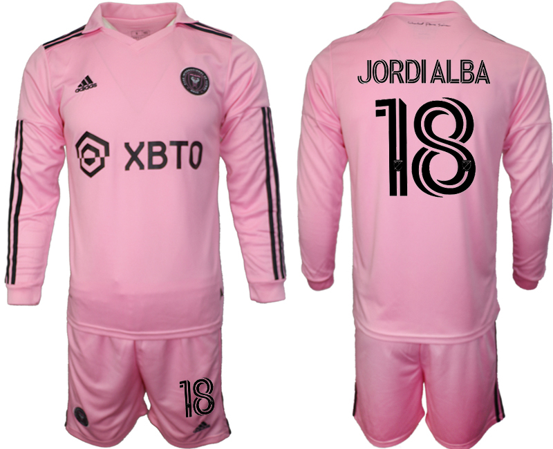 Inter Miami CF long sleeve home 18# JORDIALBA 2023-24 suit soccer jerseys
