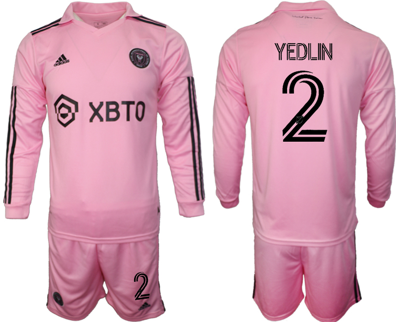 Inter Miami CF long sleeve home 2# YEDLIN 2023-24 suit soccer jerseys