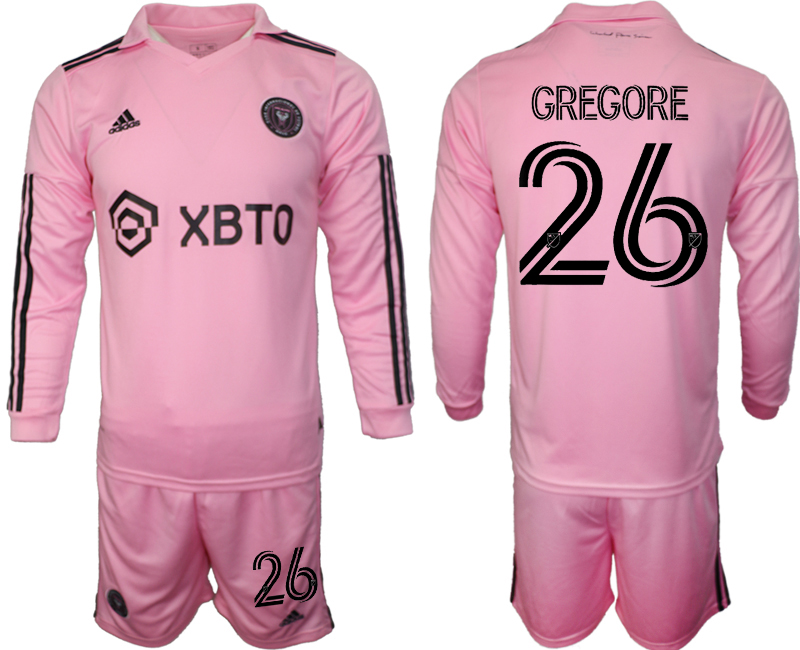 Inter Miami CF long sleeve home 26# GREGORE 2023-24 suit soccer jerseys