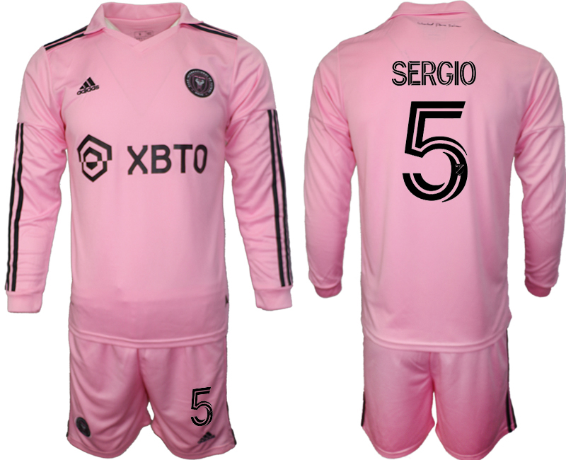 Inter Miami CF long sleeve home 5# SERGIO 2023-24 suit soccer jerseys