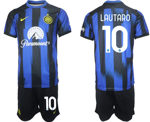 Inter Milan home 10# LAUTARO 2023-24 suit soccer jerseys