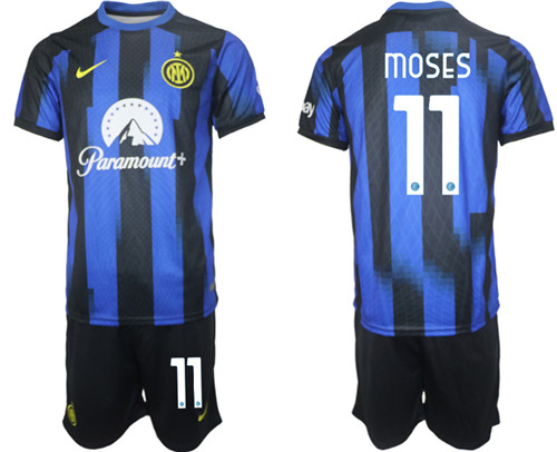 Inter Milan home 11# MOSES 2023-24 suit soccer jerseys