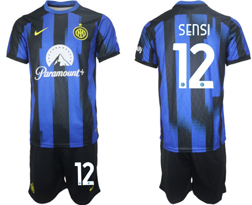 Inter Milan home 12# SENSI 2023-24 suit soccer jerseys