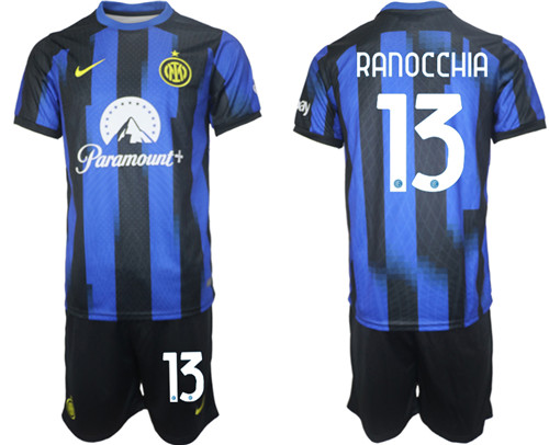 Inter Milan home 13# RANOCCHIA 2023-24 suit soccer jerseys