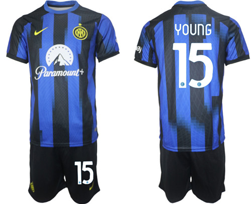 Inter Milan home 15# YOUNG 2023-24 suit soccer jerseys