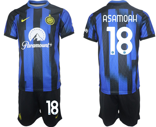 Inter Milan home 18# ASAMOAH 2023-24 suit soccer jerseys