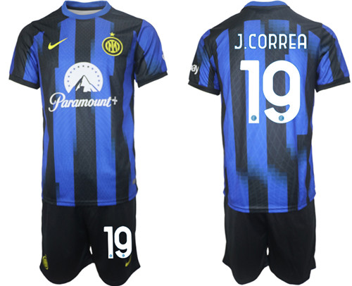 Inter Milan home 19# J.CORREA 2023-24 suit soccer jerseys
