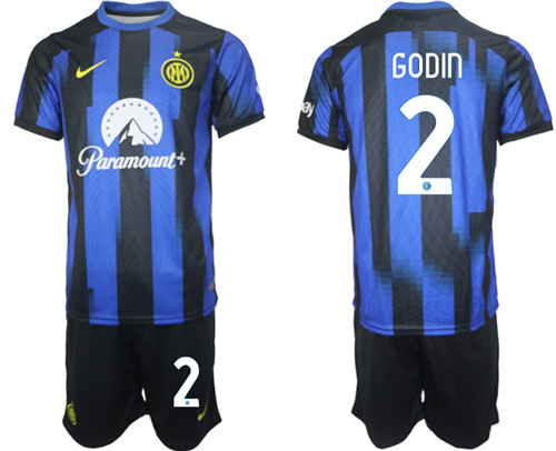 Inter Milan home 2# GODIN 2023-24 suit soccer jerseys