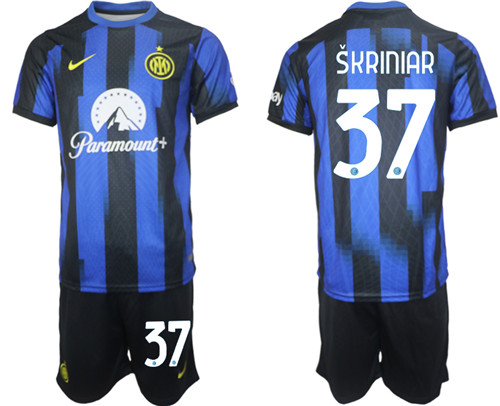 Inter Milan home 37#SKRINIAR 2023-24 suit soccer jerseys