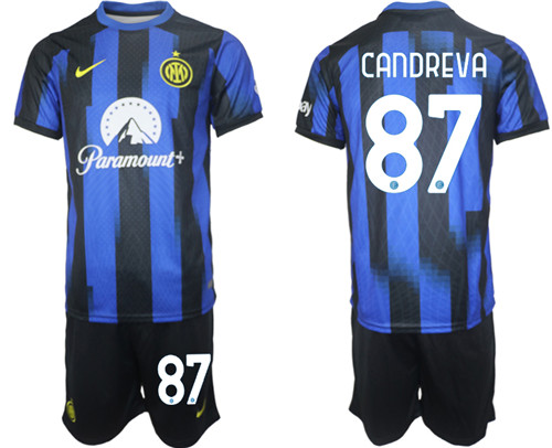 Inter Milan home 87# CANDREVA 2023-24 suit soccer jerseys