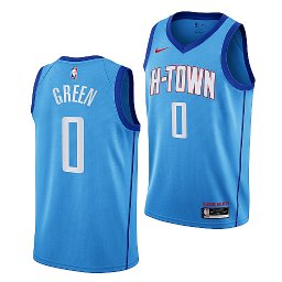 Jalen Green Houston Rockets #0 Men's 2021 NBA Draft Blue Jersey City Edition