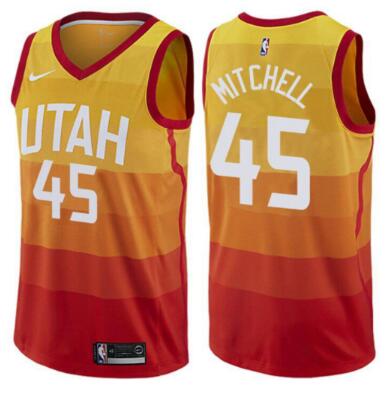 Jazz 45 Donovan Mitchell Multi Color City Edition Nike Swingman Jersey