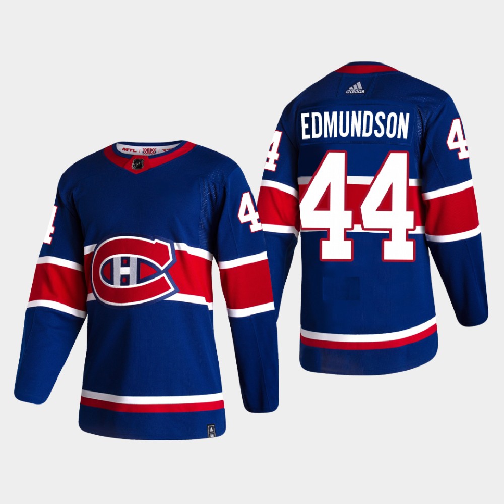 Joel Edmundson Reverse Retro #44 Montreal Canadiens 2020-21 Authentic Jersey - Blue