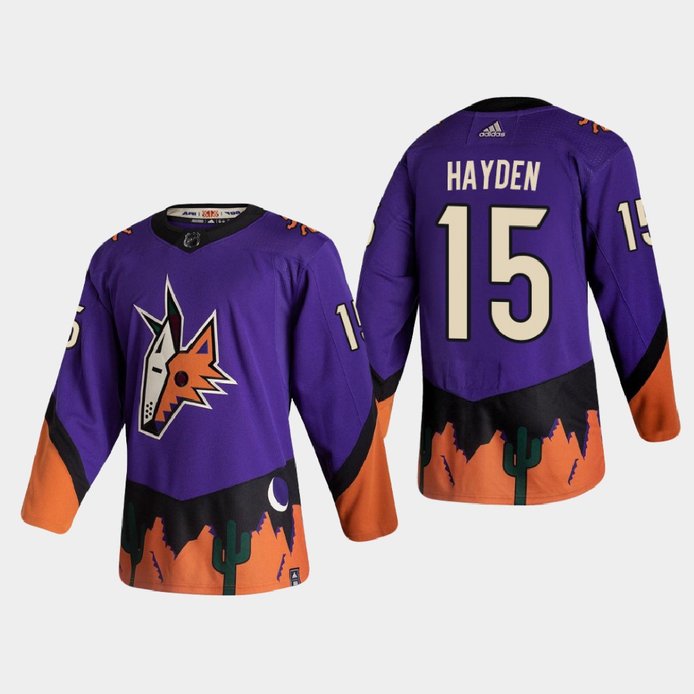 John Hayden Reverse Retro #15 Arizona Coyotes 2020-21 Authentic Jersey - Purple