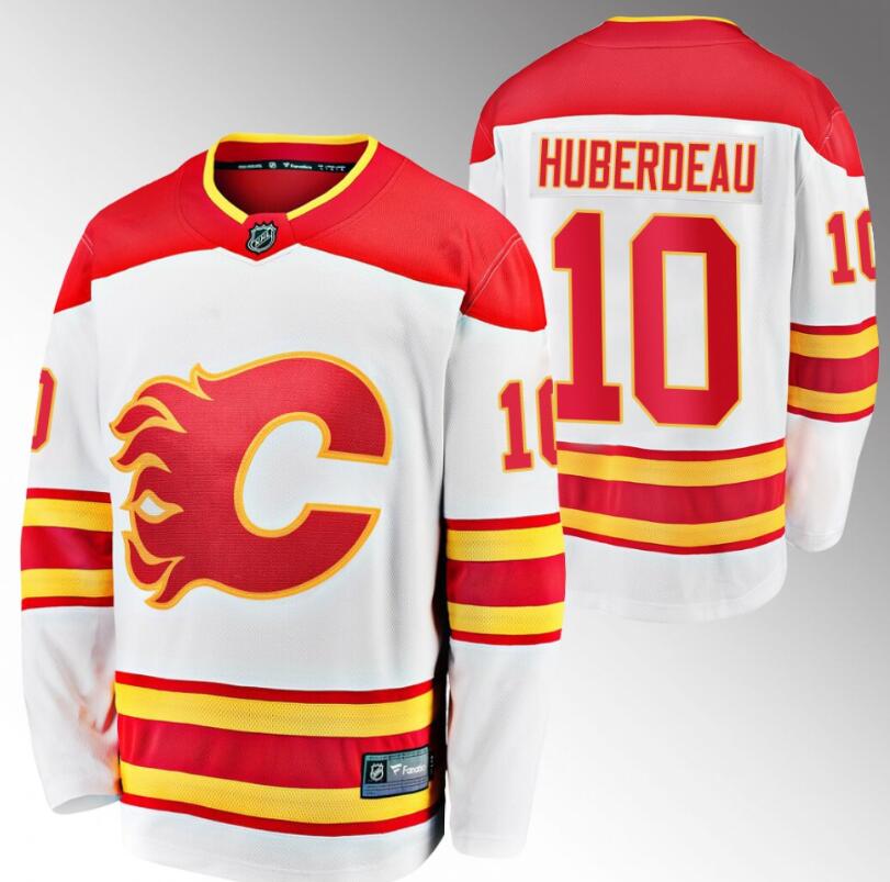 Jonathan Huberdeau Calgary Flames #10 202021 Away white Player Jersey