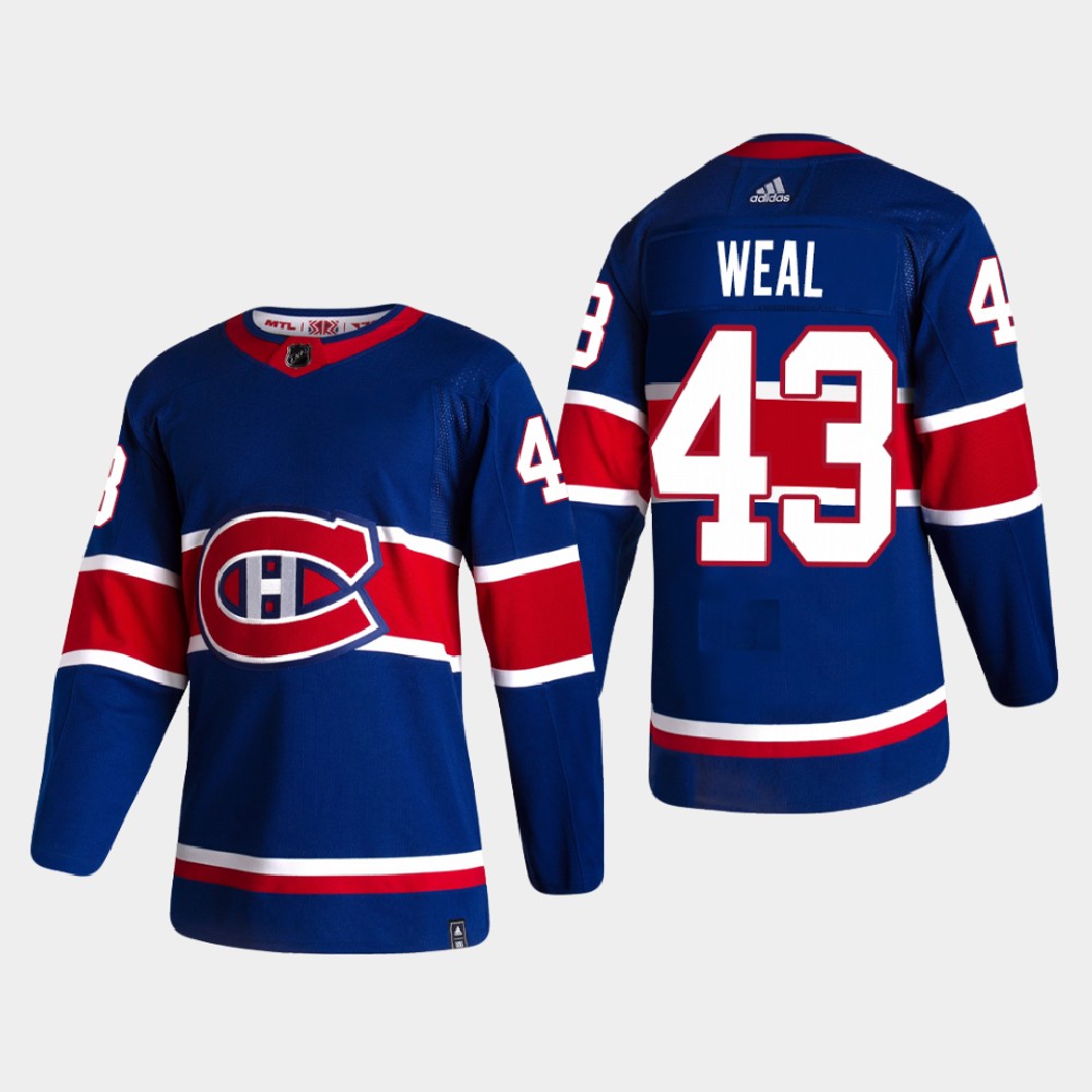 Jordan Weal Reverse Retro #43 Montreal Canadiens 2020-21 Authentic Jersey - Blue