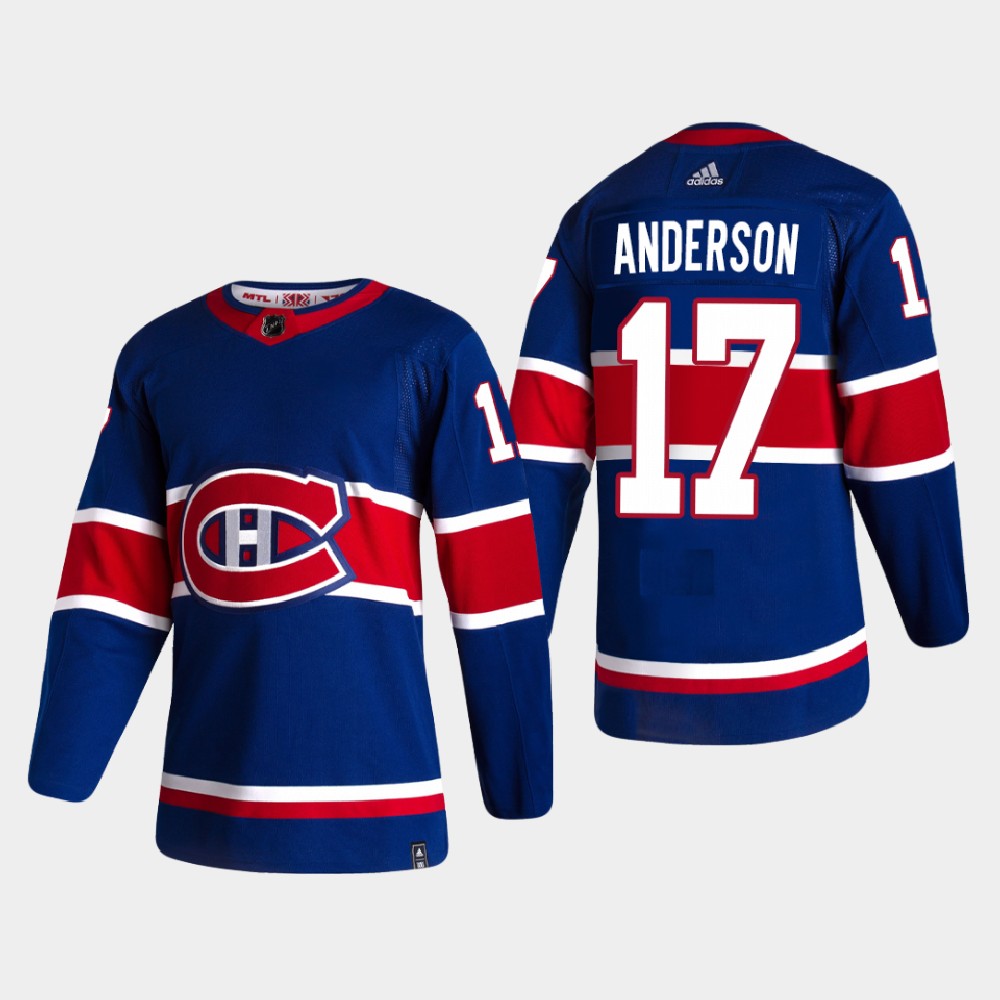 Josh Anderson Reverse Retro #17 Montreal Canadiens 2020-21 Authentic Jersey - Blue