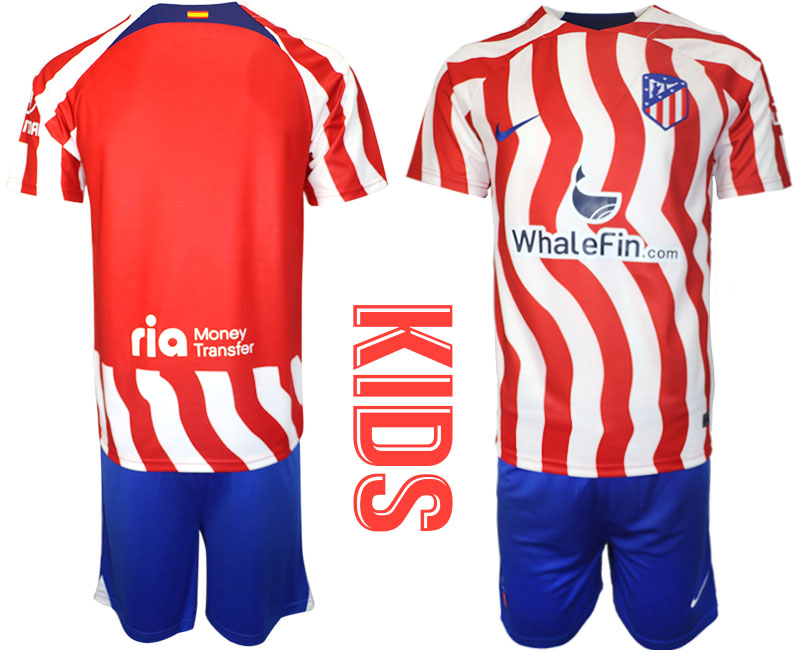 Kids Atlético de Madrid Custom or blank Away 2023-24 suit soccer jerseys