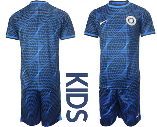 Kids Chelsea away Custom or blank 2023-24 suit soccer jerseys
