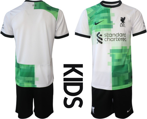 Kids Liverpool Away Custom or blank  2023-24 suit soccer jerseys