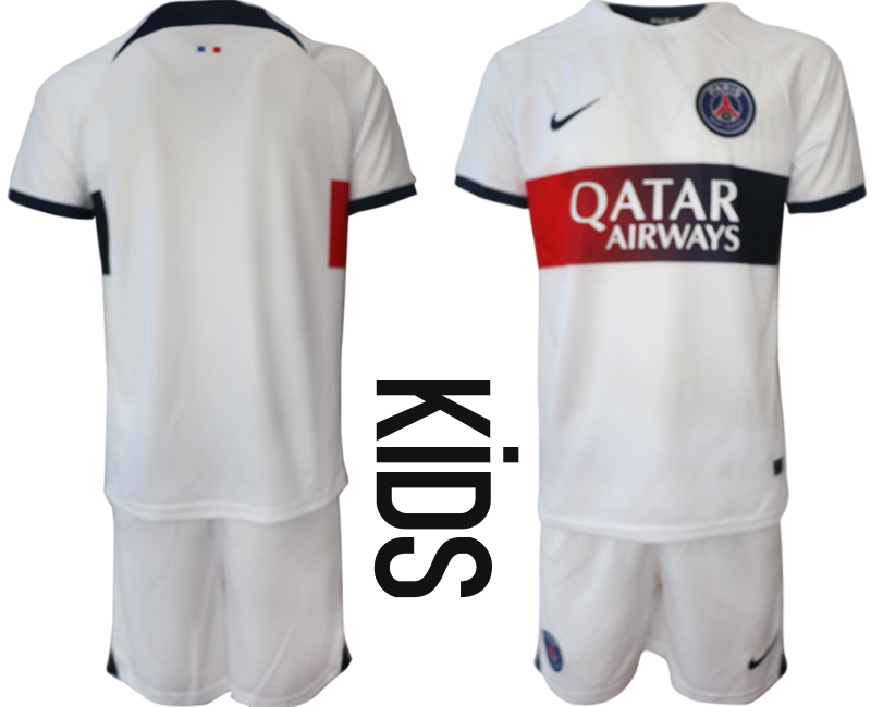 Kids Paris St Germain Away Custom or blank 2023-24 Soccer Jerseys