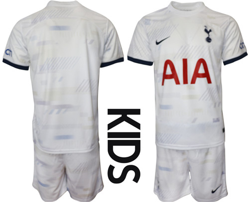 Kids Tottenham Hotspur home Custom or blank  2023-24 suit soccer jerseys