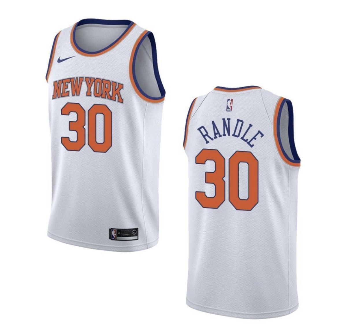 Knicks #30 Julius Randle White Basketball Swingman Association Edition Jersey