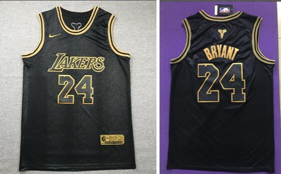 Lakers Men's Kobe Bryant #24 mamba stitched jersey