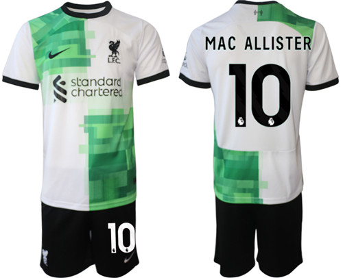 Liverpool away 10# MAC ALLISTER 2023-24 suit soccer jerseys