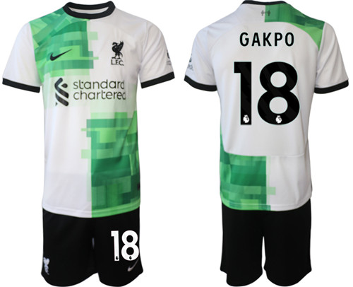 Liverpool away 18# GAKPO 2023-24 suit soccer jerseys