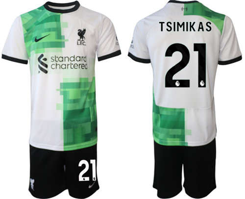 Liverpool away 21# TSIMIKAS 2023-24 suit soccer jerseys