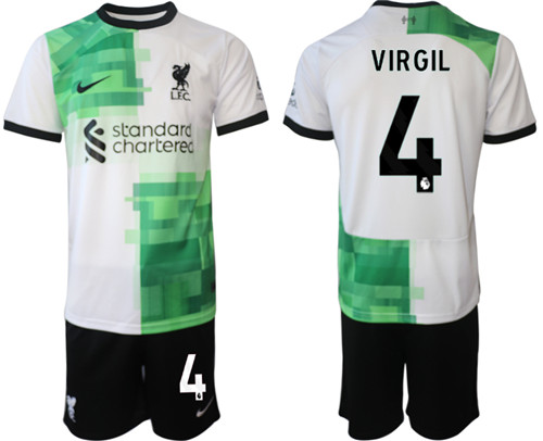 Liverpool away 4# VIRGIL 2023-24 suit soccer jerseys