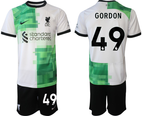 Liverpool away 49# GORDON 2023-24 suit soccer jerseys