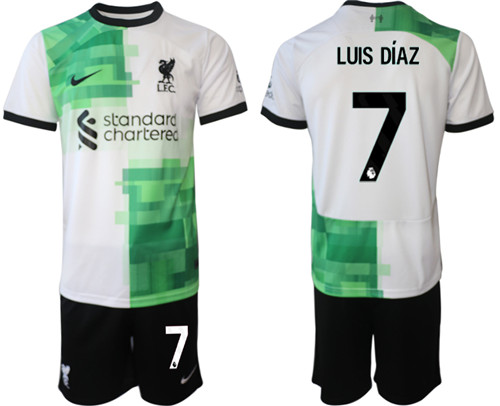 Liverpool away 7# LUIS DIAZ 2023-24 suit soccer jerseys