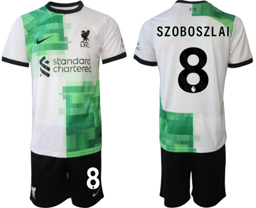 Liverpool away 8# SZOBOSZLAI 2023-24 suit soccer jerseys