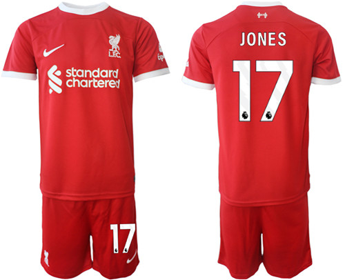 Liverpool home 17# JONES 2023-24 suit soccer jerseys