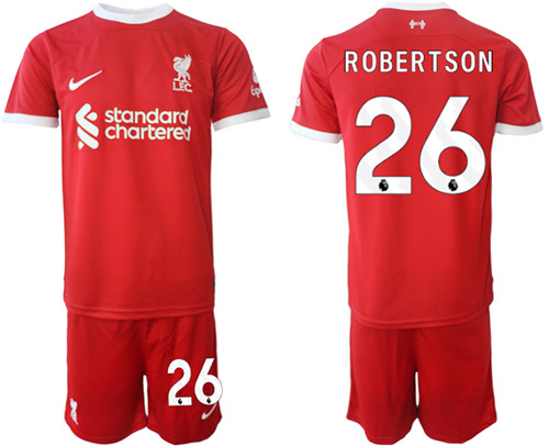 Liverpool home 26# ROBERTSON 2023-24 suit soccer jerseys