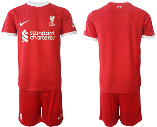 Liverpool home Blank 2023-24 suit soccer jerseys