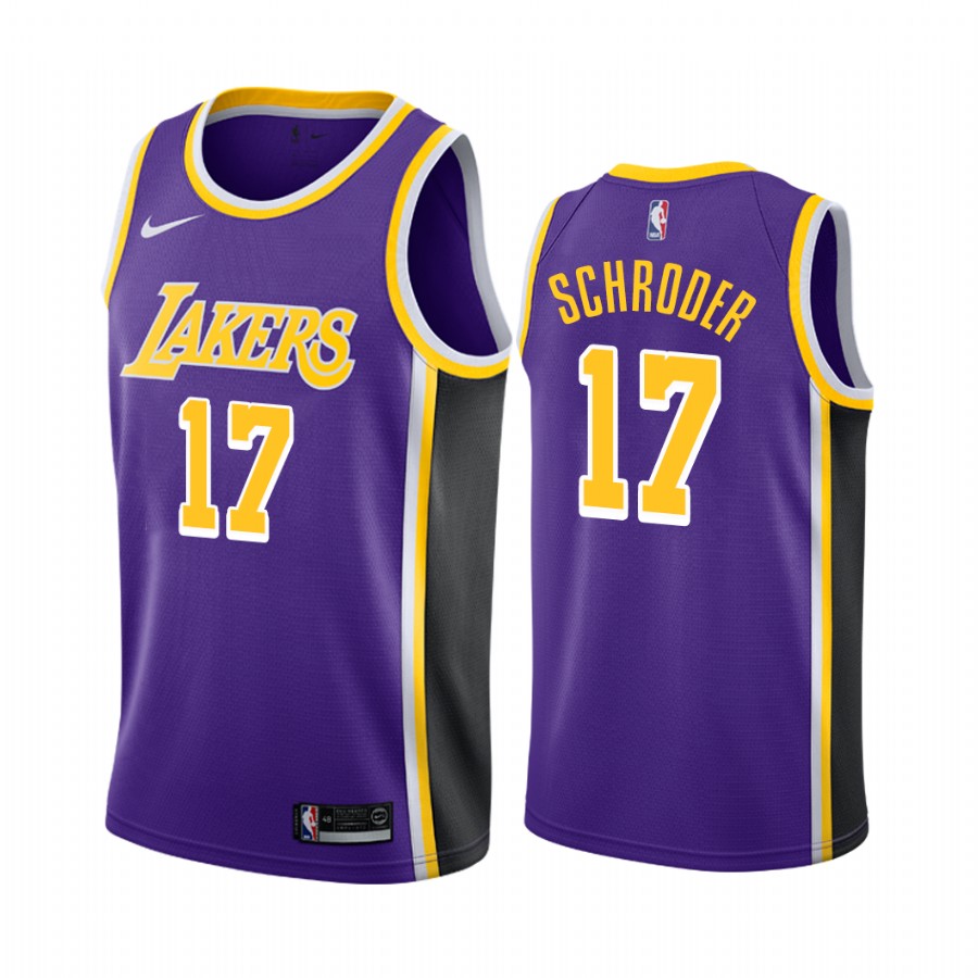 Los Angeles Lakers #17 Dennis Schroder Purple Statement Edition 2020 Transfer 2020-21 Jersey
