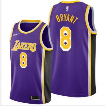 Los Angeles Lakers #8 Kobe Bryant Purple Basketball Swingman Statement Edition Jersey