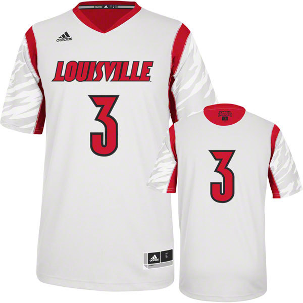 Louisville Cardinals 2013 March Madness #3 Premier White Swingman Jersey