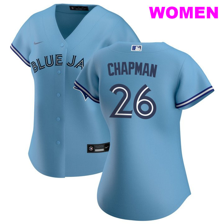 MATT CHAPMAN #26 TORONTO BLUE JAYS WOMEN'S CUSTOM JERSEY